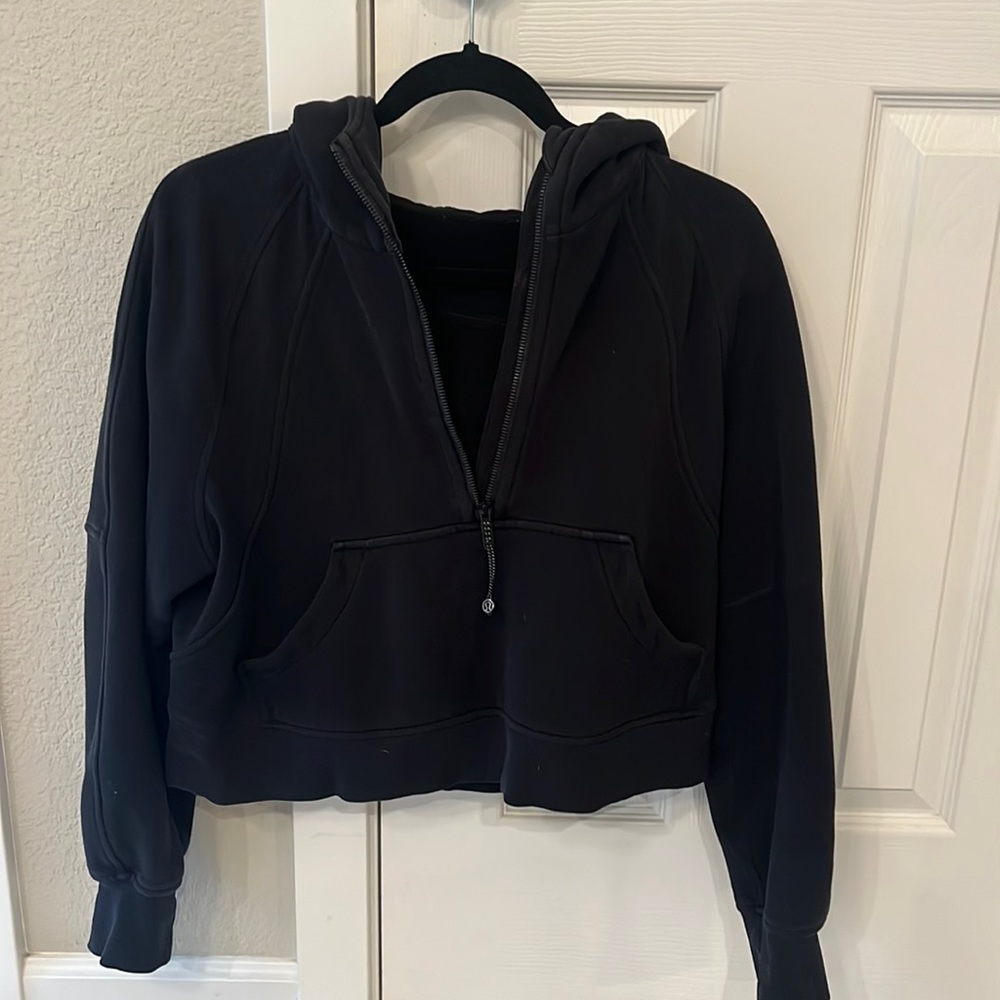 Black Lululemon Scuba Oversized Half Zip Hoodie size xs/s